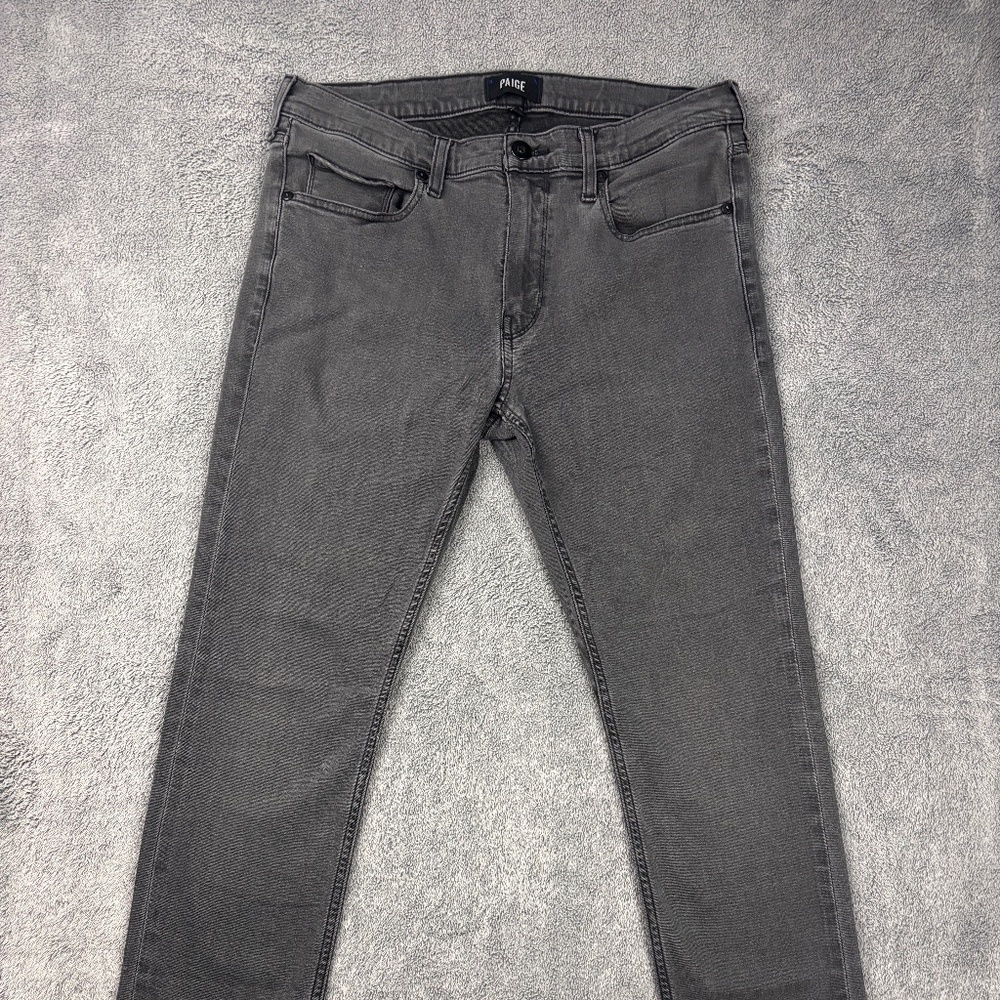 Paige Men’s Slim Fit Jeans Size 32x28 Gray Wash Stretch Denim